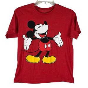 Disney Mickey Mouse Red Graphic T-shirt Small